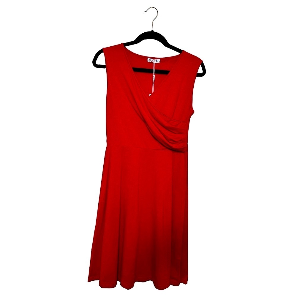 SLIG Red Flowy Tank Midi Dress